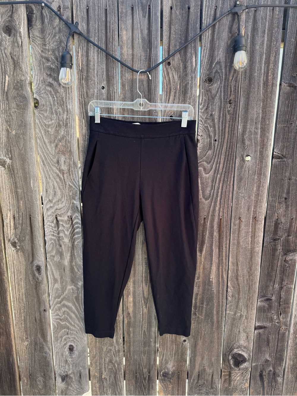 Babaton The Group Women’s Cropped Slim Fit Pull On Dress Pants Black small